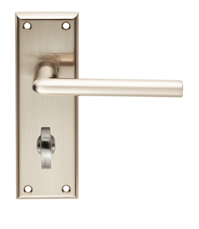 DIECI LEVER ON FACE-FIX BACKPLATE - BATHROOM 57MM - SATIN NICKEL - PAIR