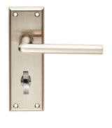 DIECI LEVER ON FACE-FIX BACKPLATE - BATHROOM 57MM - SATIN NICKEL - PAIR