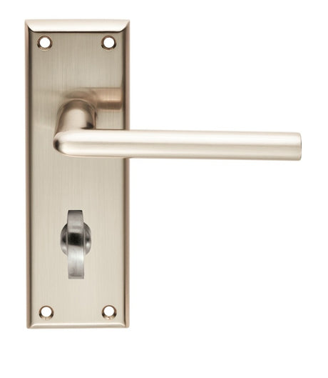 DIECI LEVER ON FACE-FIX BACKPLATE - BATHROOM 57MM - SATIN NICKEL - PAIR