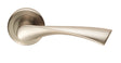VENTI LEVER ON SPRUNG SCREW-ON ROUND ROSE - SATIN NICKEL - PAIR