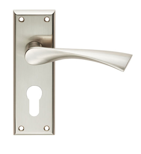 VENTI LEVER ON FACE-FIX BACKPLATE - EURO 47.5MM - SATIN NICKEL - PAIR