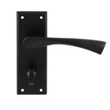 VENTI LEVER ON FACE-FIX BACKPLATE - BATHROOM 57MM - MATT BLACK - PAIR