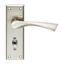 VENTI LEVER ON FACE-FIX BACKPLATE - BATHROOM 57MM - SATIN NICKEL - PAIR