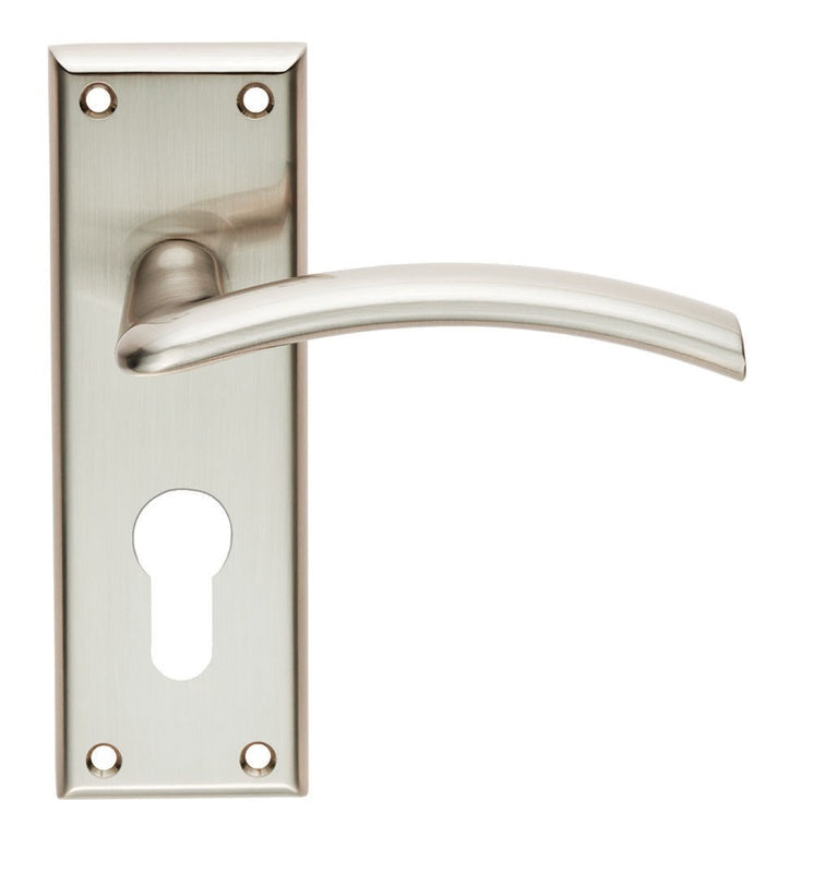 TRENTA LEVER ON FACE-FIX BACKPLATE - EURO 47.5MM - SATIN NICKEL - PAIR