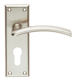 TRENTA LEVER ON FACE-FIX BACKPLATE - EURO 47.5MM - SATIN NICKEL - PAIR