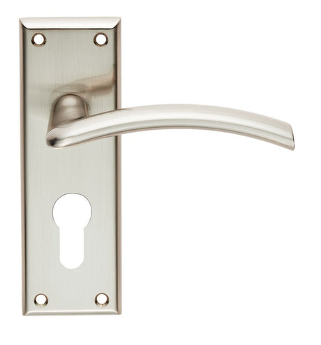 TRENTA LEVER ON FACE-FIX BACKPLATE - EURO 47.5MM - SATIN NICKEL - PAIR