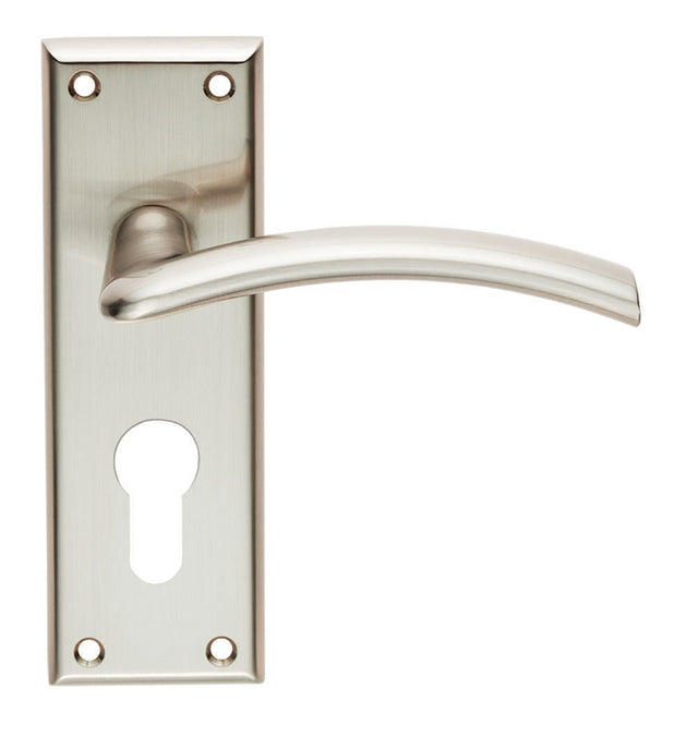 TRENTA LEVER ON FACE-FIX BACKPLATE - EURO 47.5MM - SATIN NICKEL - PAIR