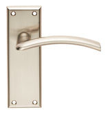 TRENTA LEVER ON FACE-FIX BACKPLATE - LATCH - SATIN NICKEL - PAIR