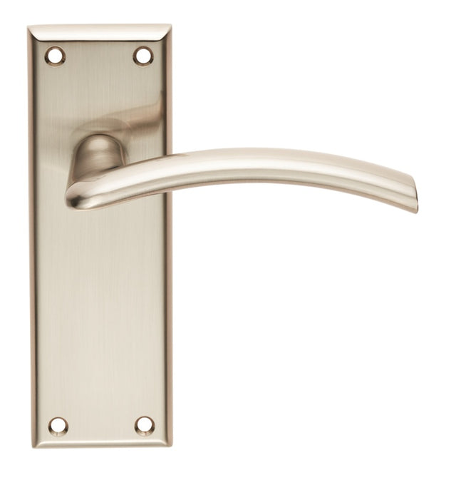TRENTA LEVER ON FACE-FIX BACKPLATE - LATCH - SATIN NICKEL - PAIR