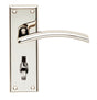 TRENTA LEVER ON FACE-FIX BACKPLATE - BATHROOM 57MM - POLISHED NICKEL - PAIR