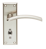 TRENTA LEVER ON FACE-FIX BACKPLATE - BATHROOM 57MM - SATIN NICKEL - PAIR