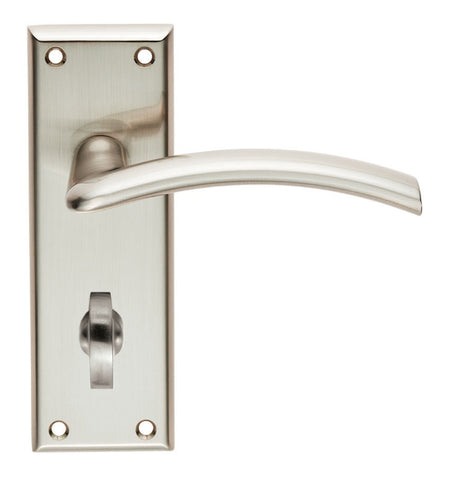 TRENTA LEVER ON FACE-FIX BACKPLATE - BATHROOM 57MM - SATIN NICKEL - PAIR