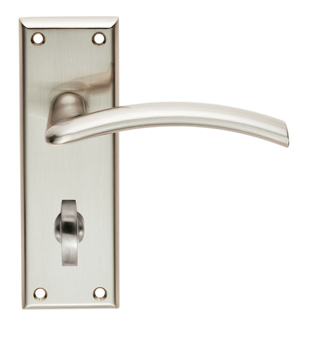 TRENTA LEVER ON FACE-FIX BACKPLATE - BATHROOM 57MM - SATIN NICKEL - PAIR