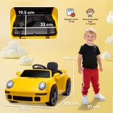 AIYAPLAY Licensed RUF CTR 2017 Electric Car for Kids, with Remote Control, Soft Start, MP3 Player, LED Lights, Yellow
