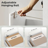 HOMCOM Three Drawer Wood-Effect Filing Cabinet - White