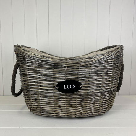 Oval Tapered Log Basket with Ears (60cm x 40.5cm)