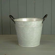 Ribbed Zinc Planter (23cm)