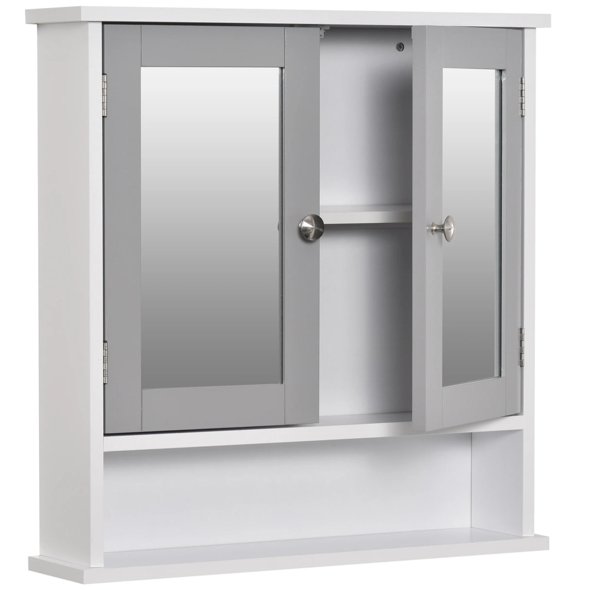 kleankin Bathroom Wall Storage Cabinet - Grey