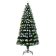 HOMCOM 6ft White Light Artificial Christmas Tree w/ 230 LEDs Star Topper Tri-Base Full Bodied Seasonal Decoration Pre-Lit Home