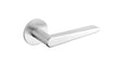 Tupai Rapido 5S Line Torrao Lever Door Handle on 5mm Slimline Round Rose - Satin Chrome - Set