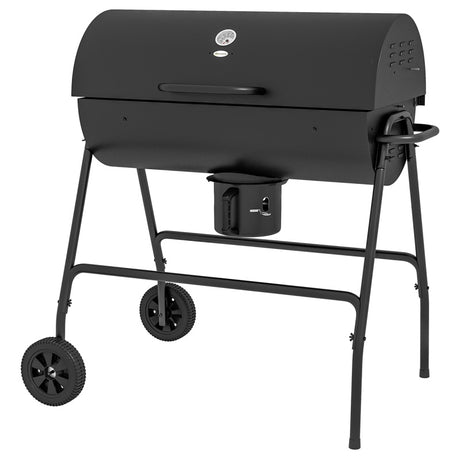 Outsunny Steel Charcoal BBQ, with Ash Catcher and Warming Rack