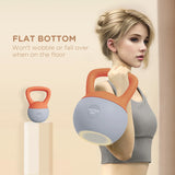 SPORTNOW 8KG Soft Kettlebell, Kettlebell with Non-Slip Handle for Home Gym, Weight Lifting, Strength Training, Orange/Grey