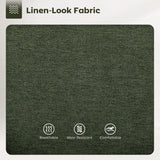 HOMCOM Set of Two Relaxed Tub Bar Stools - Dark Green