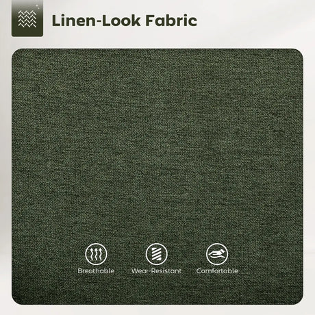 HOMCOM Set of Two Relaxed Tub Bar Stools - Dark Green