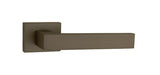 Tupai Rapido RetaLine Rillo Lever Door Handle on Long Rose - Titanium - Set