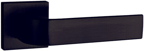 Tupai Rapido CurvaLine Turis Lever Door Handle on Square Rose - Pearl Black - Set