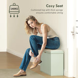 HOMCOM Elegant Eight Shoe Bench, with Top Seat - Green