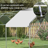 PawHut Chicken Perch for Coop, Wooden and Galvanised Steel Roosting Bar Jungle Gym, Chicken Roosting Ladder for Backyard Farm