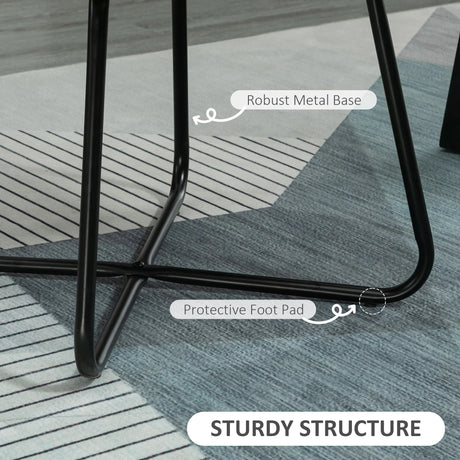 HOMCOM Modern Arm Chair Upholstered Accent Chair with Metal Base for Living Room Yellow