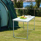 Outsunny Portable Aluminum Foldable Table