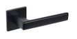 Tupai Rapido 5S Line Portel Lever Door Handle on 5mm Slimline Square Rose - Pearl Black - Set