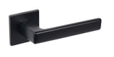 Tupai Rapido 5S Line Portel Lever Door Handle on 5mm Slimline Square Rose - Pearl Black - Set