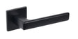 Tupai Rapido 5S Line Portel Lever Door Handle on 5mm Slimline Square Rose - Pearl Black - Set