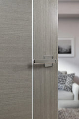 Tupai Rapido 5S Line Portel Lever Door Handle on 5mm Slimline Square Rose - Bright Polished Chrome - Set