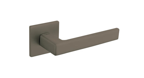 Tupai Rapido 5S Line Portel Lever Door Handle on 5mm Slimline Square Rose - Titanium - Set