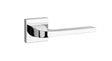 Tupai Rapido CurvaLine Valbona Lever Door Handle on Square Rose - Bright Polished Chrome - Set