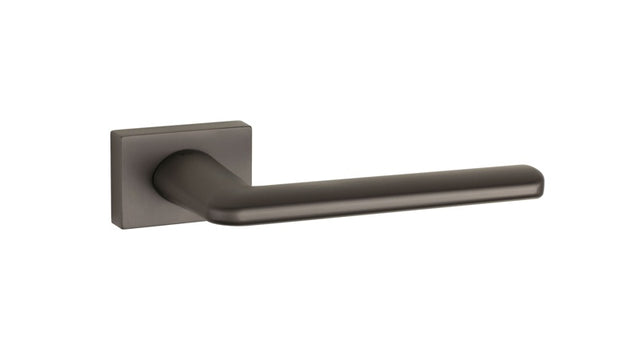 Tupai Rapido RetaLine Tavira Lever Door Handle on Long Rose - (Without Decorative Plate) - Titanium - Set