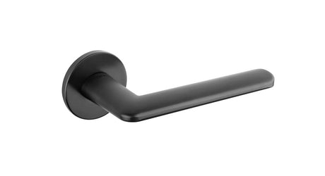 Tupai Rapido 5S Line Tavira Lever Door Handle on 5mm Slimline Round Rose - Pearl Black - Set