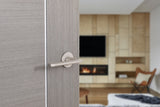 Tupai Rapido 5S Line Tavira Lever Door Handle on 5mm Slimline Round Rose - Pearl Nickel - Set