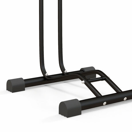SPORTNOW Vertical and Horizontal Bike Rack Bicycle, Storage Stand with Adjustable Hooks, for 24"-29" Wheels, 700c Bike