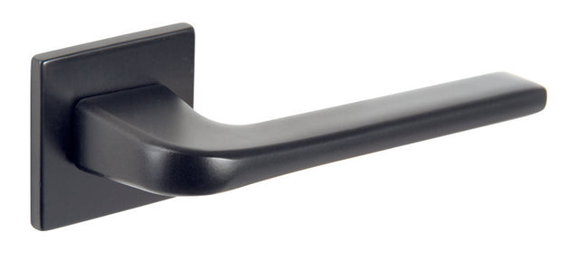 Tupai Rapido 5S Line Canha Lever Door Handle on 5mm Slimline Square Rose - Pearl Black - Set