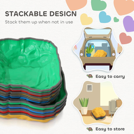 AIYAPLAY Balance Stepping Stones for Kids with Non-Slip Bottom, Indoor Outdoor Obstacle Course for Ages 3-8 Years, Multicoloured