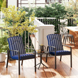 Outsunny Three-Piece Reclining Chair Set - Blue