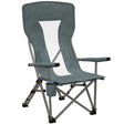 Outsunny Folding Camp Chair Portable Chair w/ Cup Holder Holds up to 136kg Perfect for Camping, Festivals, Garden, Caravan Trips, Fishing, Beach and BBQs