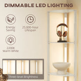 HOMCOM Three-Tier Corner Floor Lamp