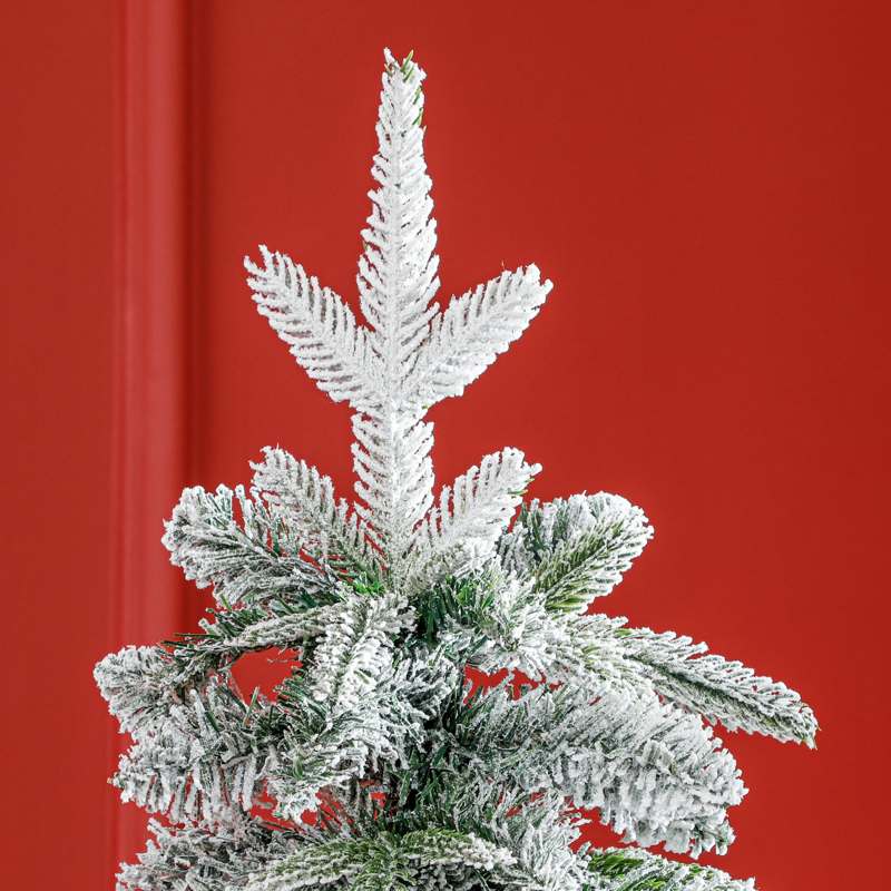 HOMCOM 6ft Snow-Covered Unlit Artificial Christmas Tree